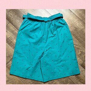 Vintage 80s Blair Warren, PA Boardwalk Shorts Geometric Squares & Belt s/Medium